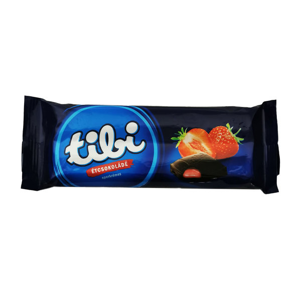 Zartbitterschokolade mit Erdbeerfüllung TIBI 100g